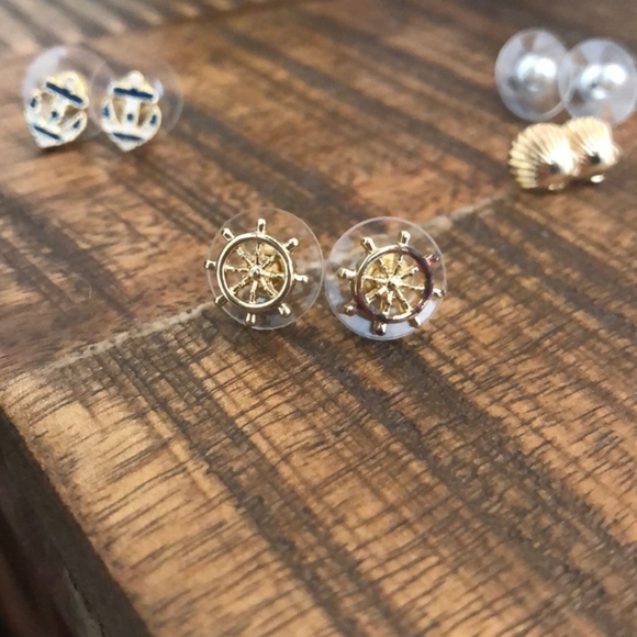 Nautical Earrings Set of 4 - Picture 3 of 4